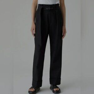 NWT Closed Shannah High Waisted Wide Leg Belted Pants Black 26 CITY CONTEMPORARY
